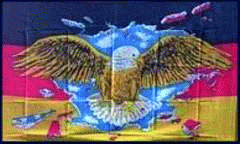 Deutschland mit durchb. Adler - preiswerte Alternative: 150 x 90 cm