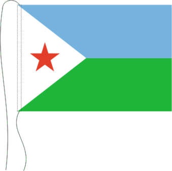 Djibouti - Tischflagge 25 x 15 cm