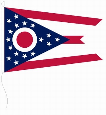Ohio (USA) 120 x 80 cm - Querformatflagge