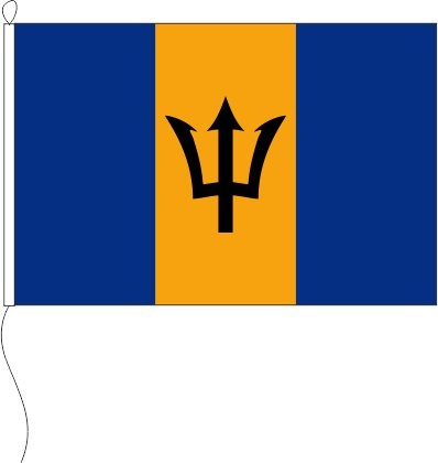 Barbados - Tischflagge 15 x 10 cm