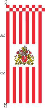 Bremen mit Flaggenwappen - Hochformatflagge