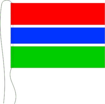 Gambia - Tischflagge 25 x 15 cm