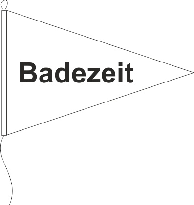 Badezeit - Querformatflagge
