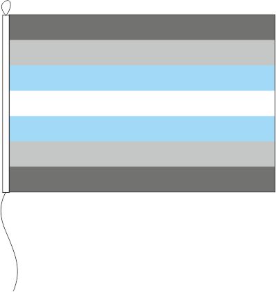 Demiboy Pride - Querformatflagge
