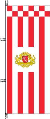 Bremen mit großem Wappen - Hochformatflagge