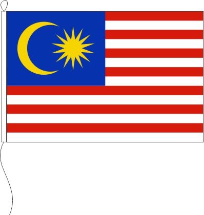Malaysia - mit Zwischennaht - Querformatflagge