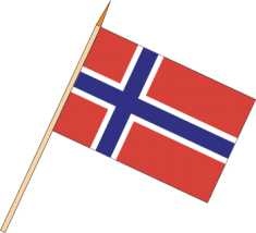 Norwegen - Stockfahnen (1 VE = 10 Stück) - Stockfahne
