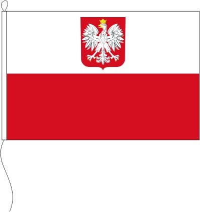 Polen mit Adler - Querformatflagge