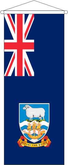 Falkland Inseln Staatsflagge (blaugrundig) - Bannerfahne