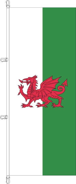 Wales - Hochformatflagge