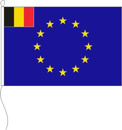 Europa (Belgien in der Gösch) - Querformatflagge