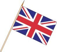 Großbritannien - Stockfahnen (1 VE = 10 Stück) - Stockfahne