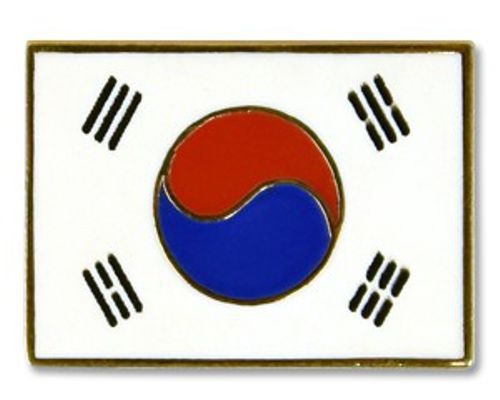 Südkorea Anstecknadel rechteckig