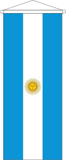 Argentinien mit Wappen - Bannerfahne