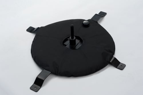 Kreuzfuß schwarz mit Wassersack schwarz