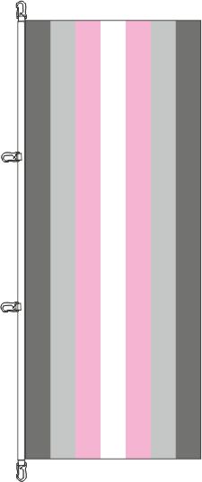 Demigirl Pride - Hochformatflagge