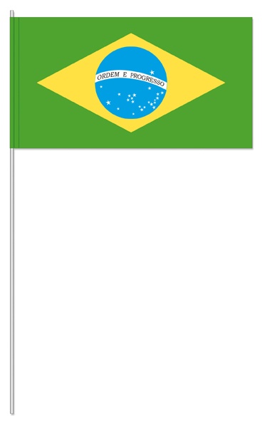 Brasilien (1 VE = 50 Stück) - Papierfahnen