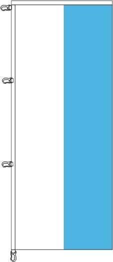 San Marino ohne Wappen - Auslegerflagge