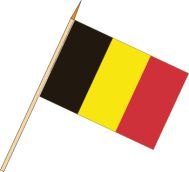 Belgien - Stockfahnen - Stockfahnen (1 VE = 10 Stück) - Stockfahne