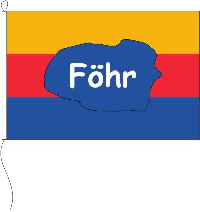 Föhr (Inselumriss) - Querformatflagge