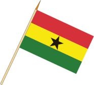 Ghana - Stockfahnen (1 VE = 10 Stück) - Stockfahne
