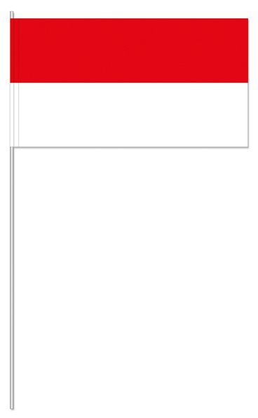 Farbe rot/weiß (1 VE = 50 Stück) - Papierfahnen