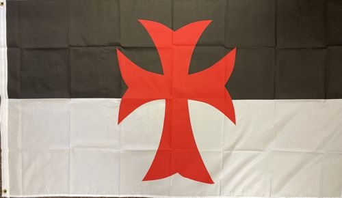 Templerkreuz schwarz/weiß- preiswerte Alternative 150 x 90 cm - Q