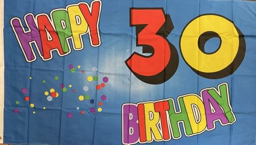 30. Geburtstag - preiswerte Alternative 150 x 90 cm - Q