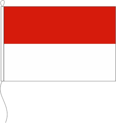 Farbe rot/weiß - Querformatflagge