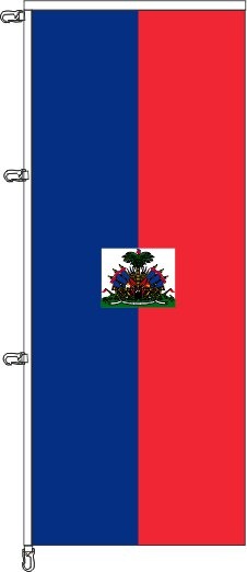 Haiti mit Wappen - Auslegerflagge