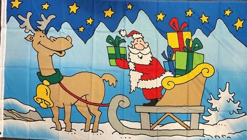 Frohe Weihnachten (2) - preiswerte Alternative: 150 x 90 cm