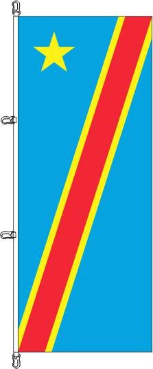 Kongo (Demokr. Republik, Kinshasa) - Hochformatflagge