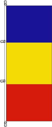 Andorra ohne Wappen - Hochformatflagge