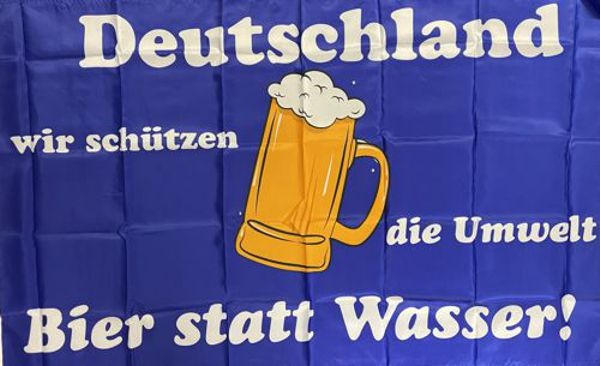 Bier statt Wasser - preiswerte Alternative: 150 x 90 cm