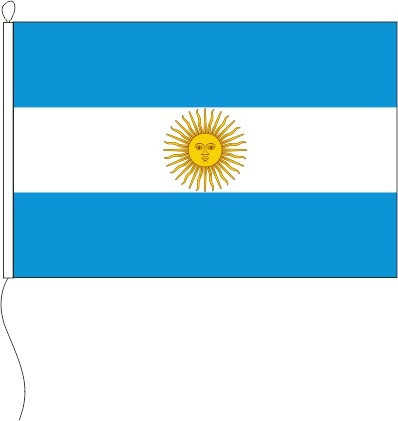 Argentinien mit Wappen - Tischflagge 15 x 10 cm