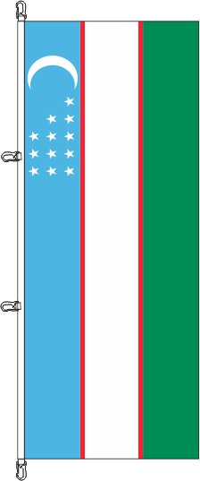 Usbekistan - Hochformatflagge