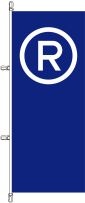 Raststätte R blaugrundig - Hochformatflagge