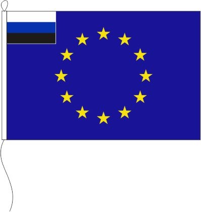 Europa (Estland in der Gösch) - Querformatflagge