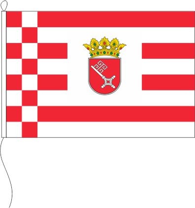 Bremen mit Schlüsselwappen - Querformatflagge