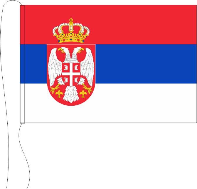 Serbien - Tischflagge 25 x 15 cm