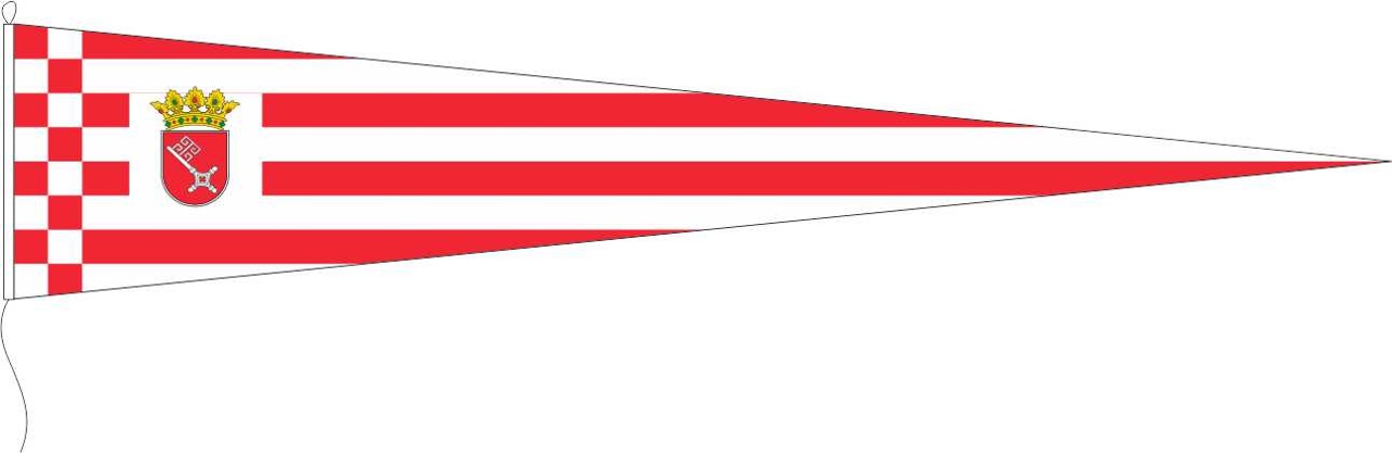 Bremen mit Schlüsselwappen - Langwimpel