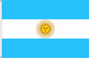 Argentinien mit Wappen - preiswerte Alternative: 250 x 150 cm