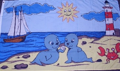 Leuchtturm Küstenflagge - preiswerte Alternative: 150 x 90 cm