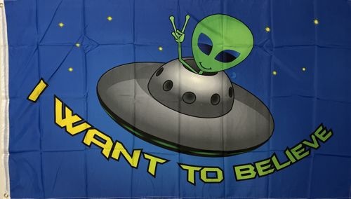 Alien I want to believe - preiswerte Alternative: 150 x 90 cm