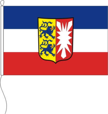Schleswig-Holstein mit Wappen - Querformatflagge