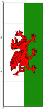 Wales - Hochformatflagge