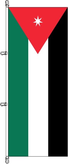 Jordanien - Hochformatflagge