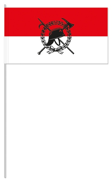 Feuerwehr rot/weiß (1 VE = 50 Stück) - Papierfahnen
