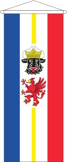 Mecklenburg-Vorpommern mit Wappen - Bannerfahne