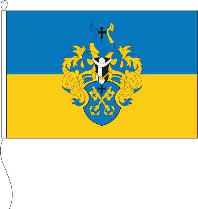 Buxtehude mit Wappen - Querformatflagge